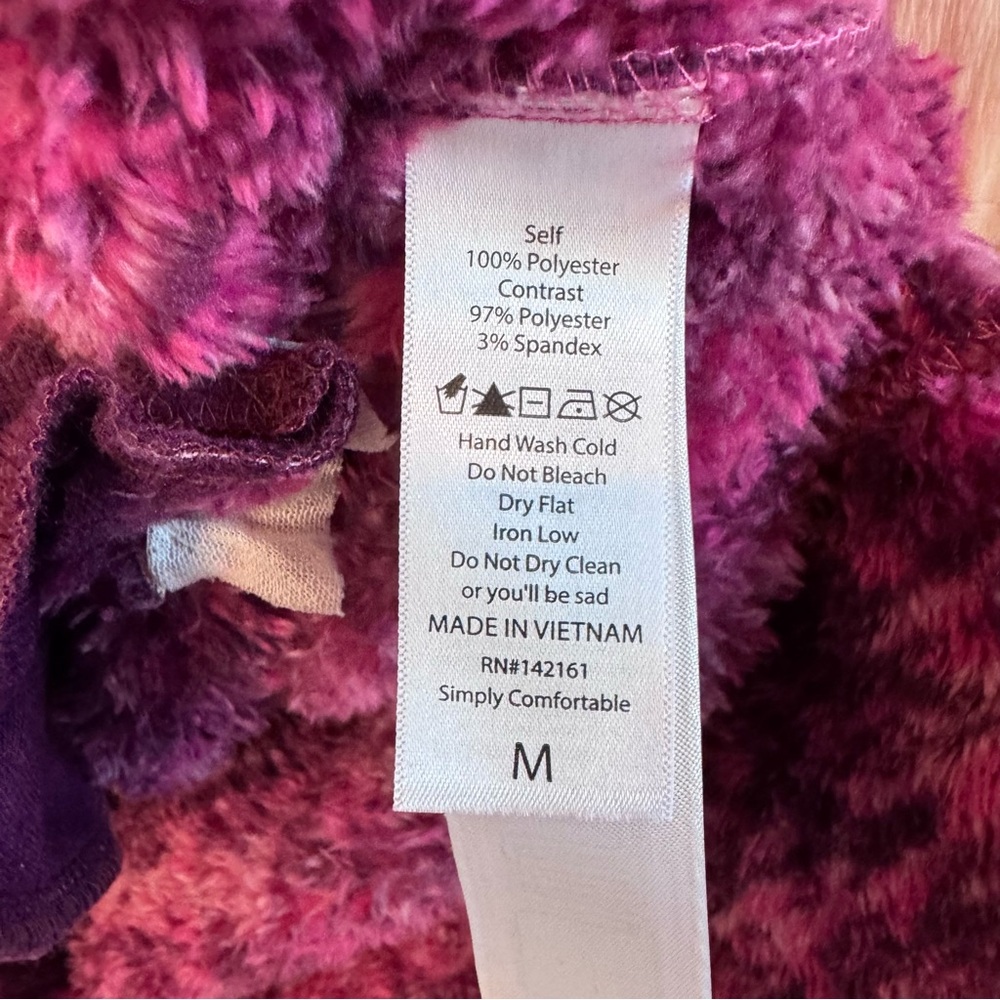 NWT LuLaRoe Nancy Fleece Pullover Pink & Purple Half Zip‎ Size Medium w/ Pockets - Picture 7 of 10
